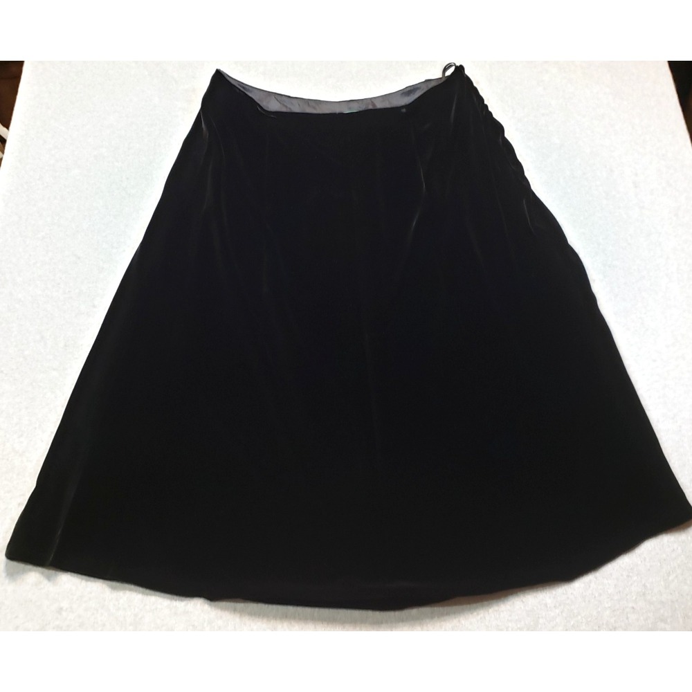 Lauren Ralph Lauren Velvet Flare‎ Skirt Womens Black Size 20W NWT